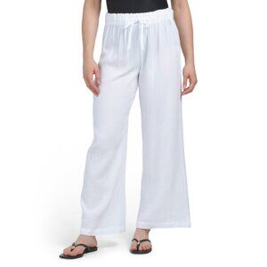 COLOURBROOKE White Full Length Cover-up Pants